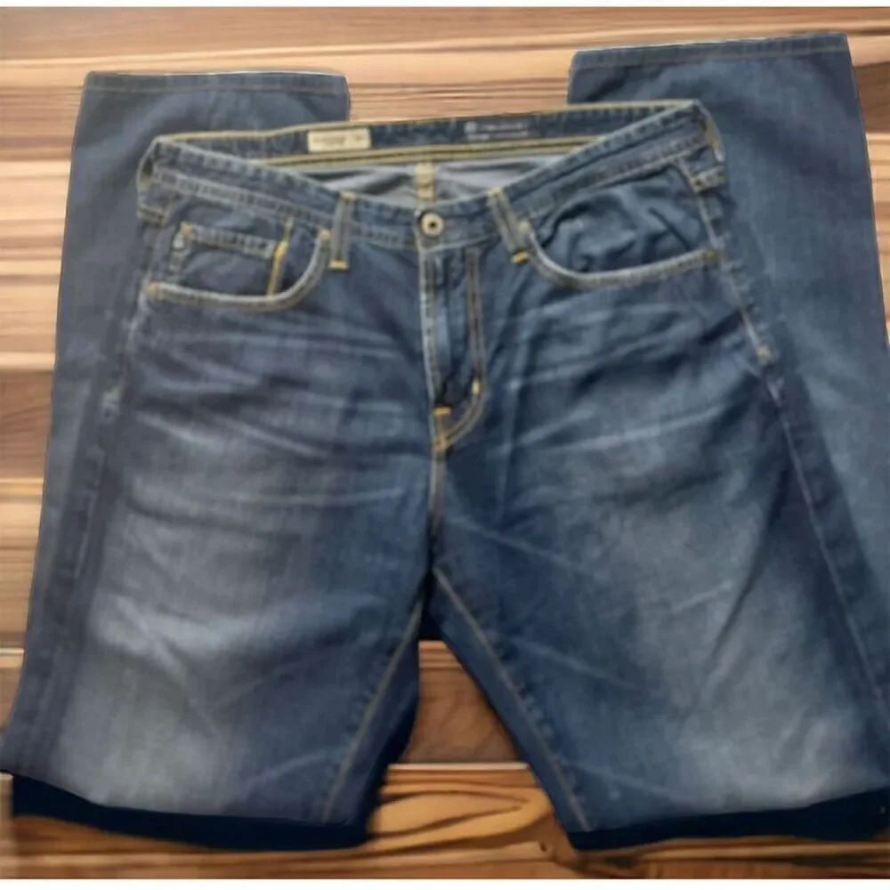 Adriano Goldschmied the Protege Straight Leg Jeans Blue Wash Denim Men’s Jeans